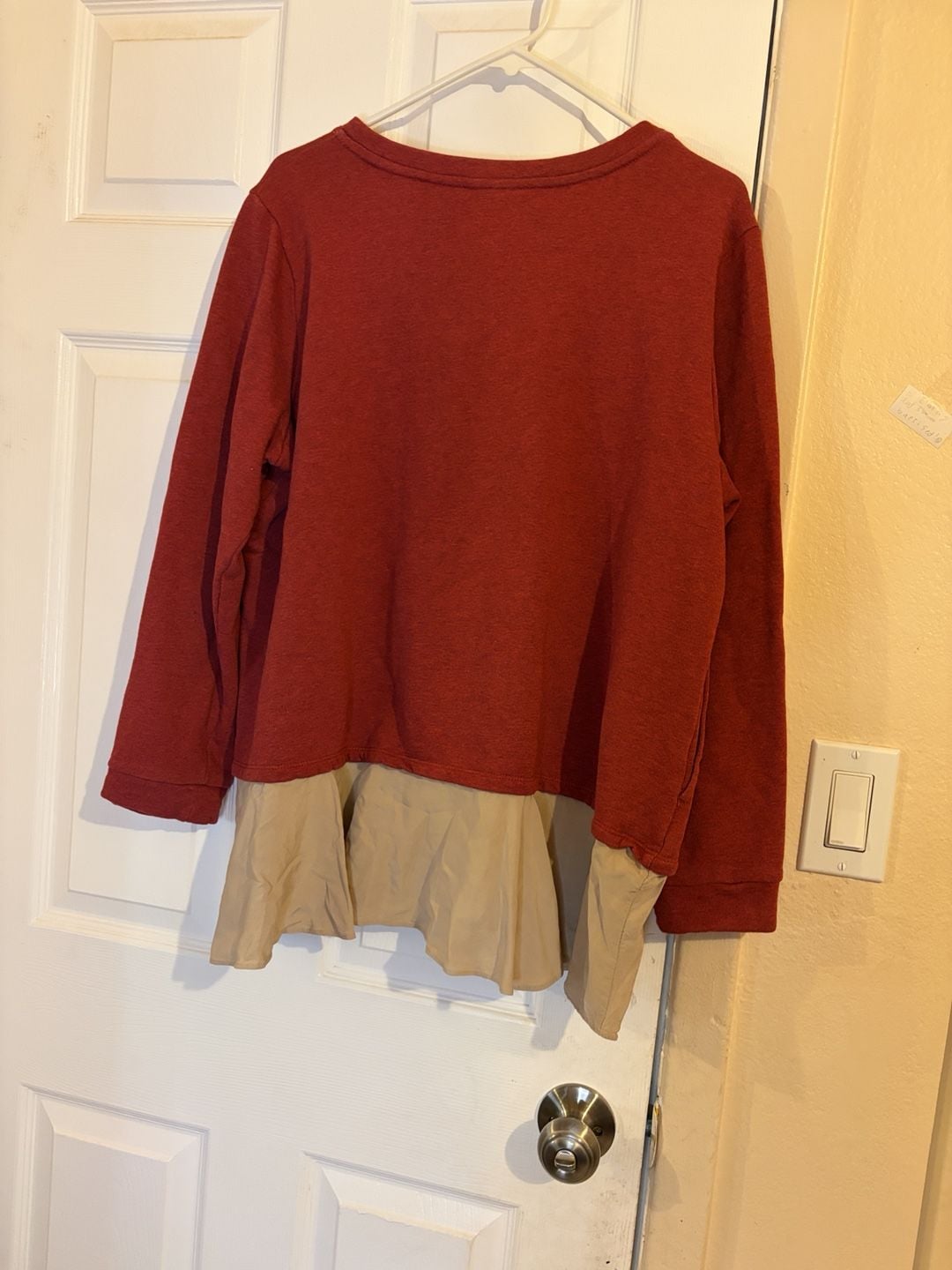LOGO Lounge Layered Hem Sweatshirt Red 10