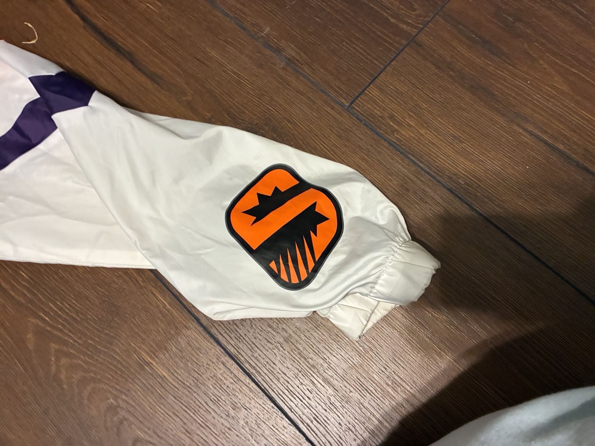 NBA Phoenix Suns Windbreaker Jacket Medium White Full Zip Hooded 4