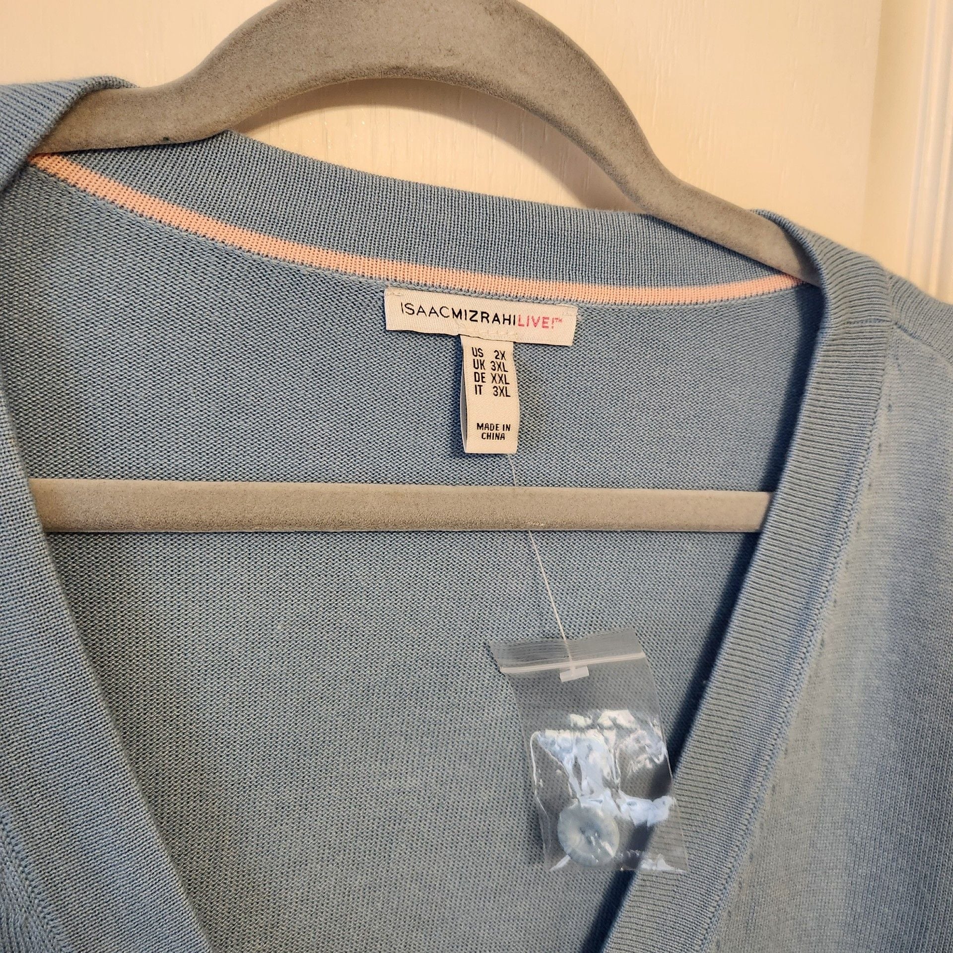 Isaac Mizrahi Live! Plus Size NWT Cardigan Blue 4