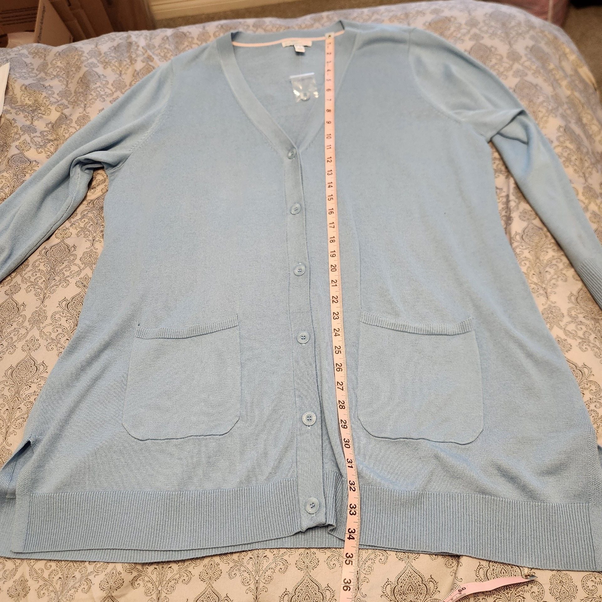 Isaac Mizrahi Live! Plus Size NWT Cardigan Blue 9