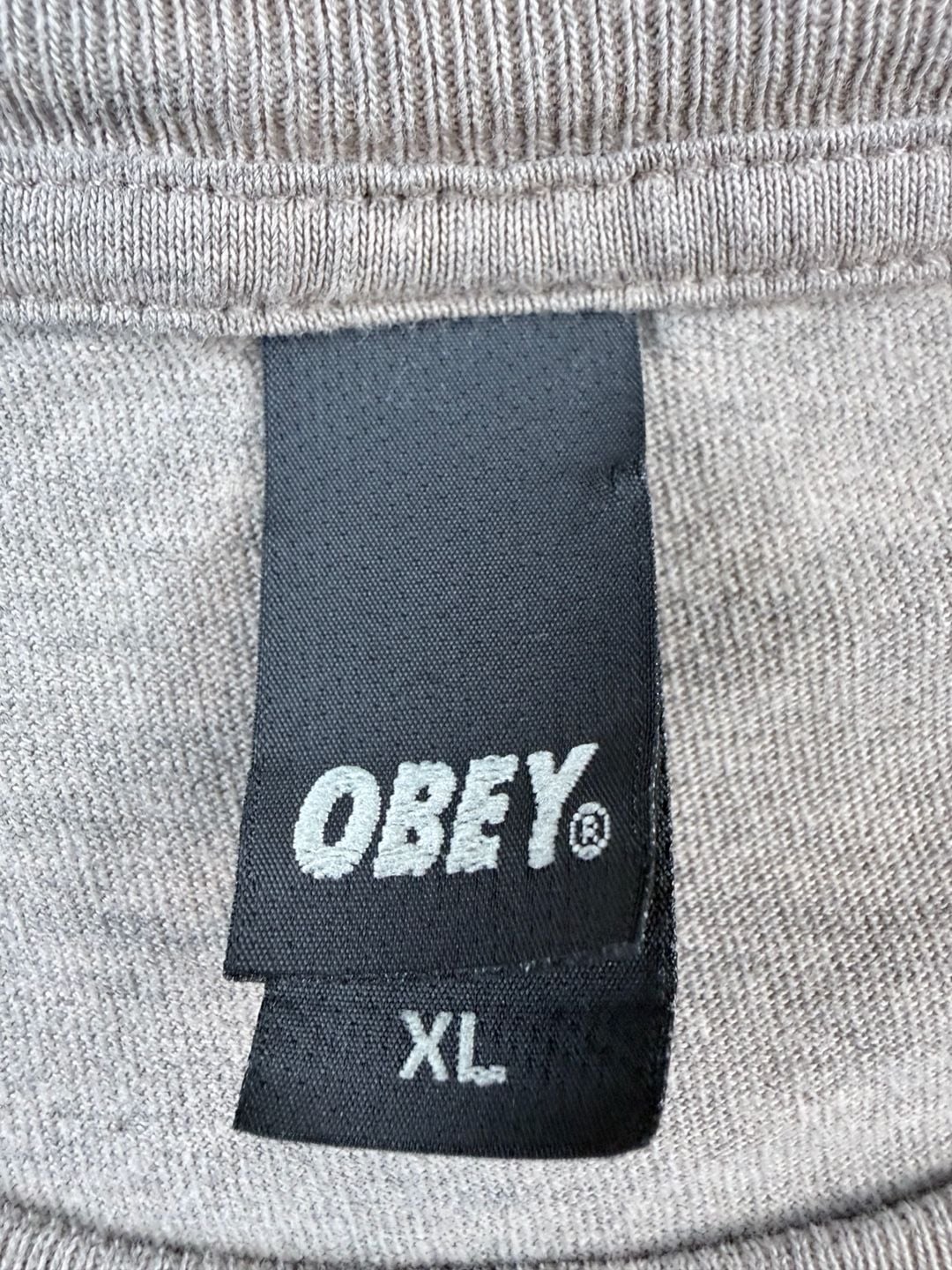 Obey Posse Graphic T-Shirt Size XL Grey Propaganda Top 4