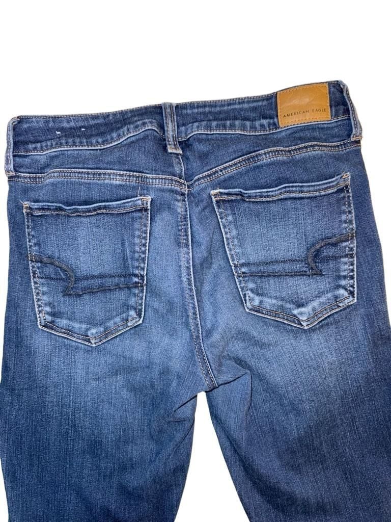 American Eagle Next Level Stretch Jeans Size 8 Regular Blue Skinny 5