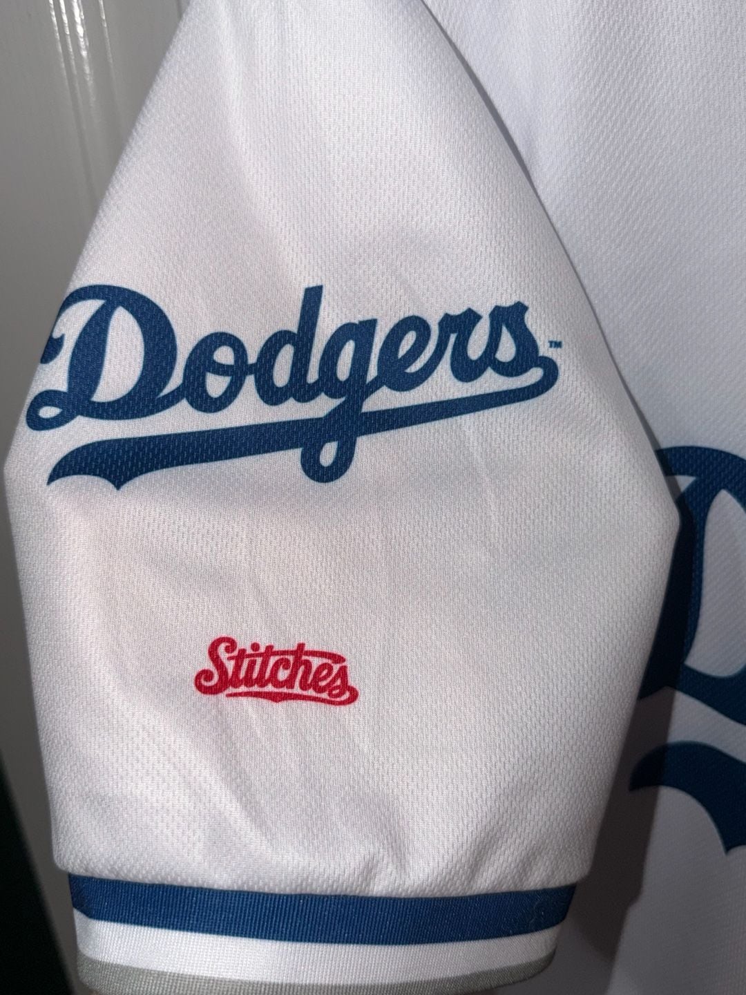 Stitches Los Angeles Dodgers Jersey Size Medium White MLB 3