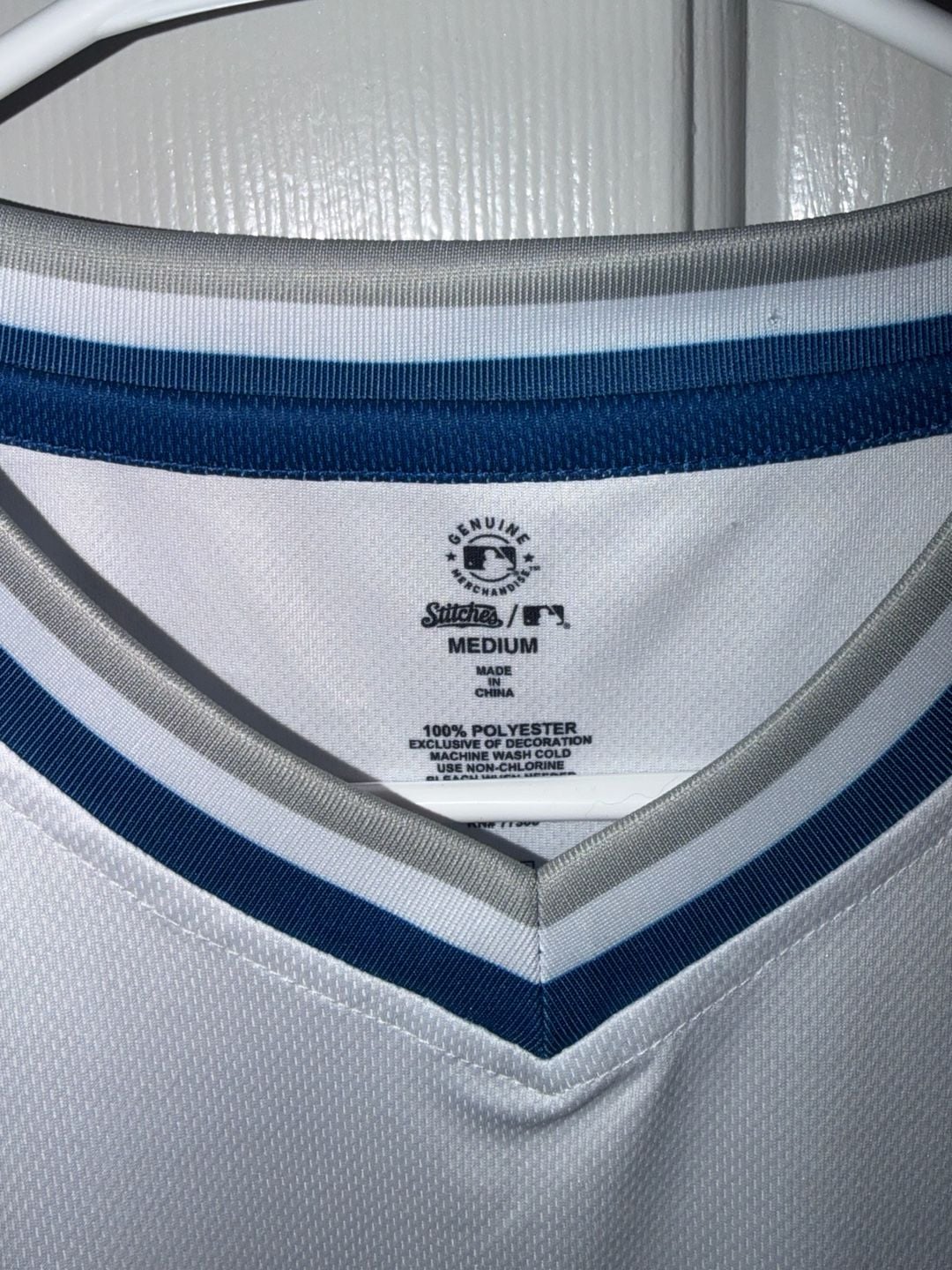 Stitches Los Angeles Dodgers Jersey Size Medium White MLB 4
