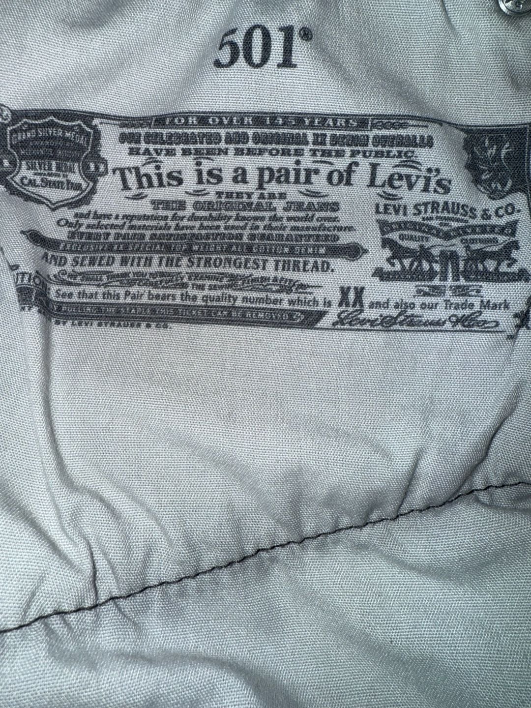 Levi's 501 Straight Jeans 30x32 Black Denim Button Fly Pre-Owned 5