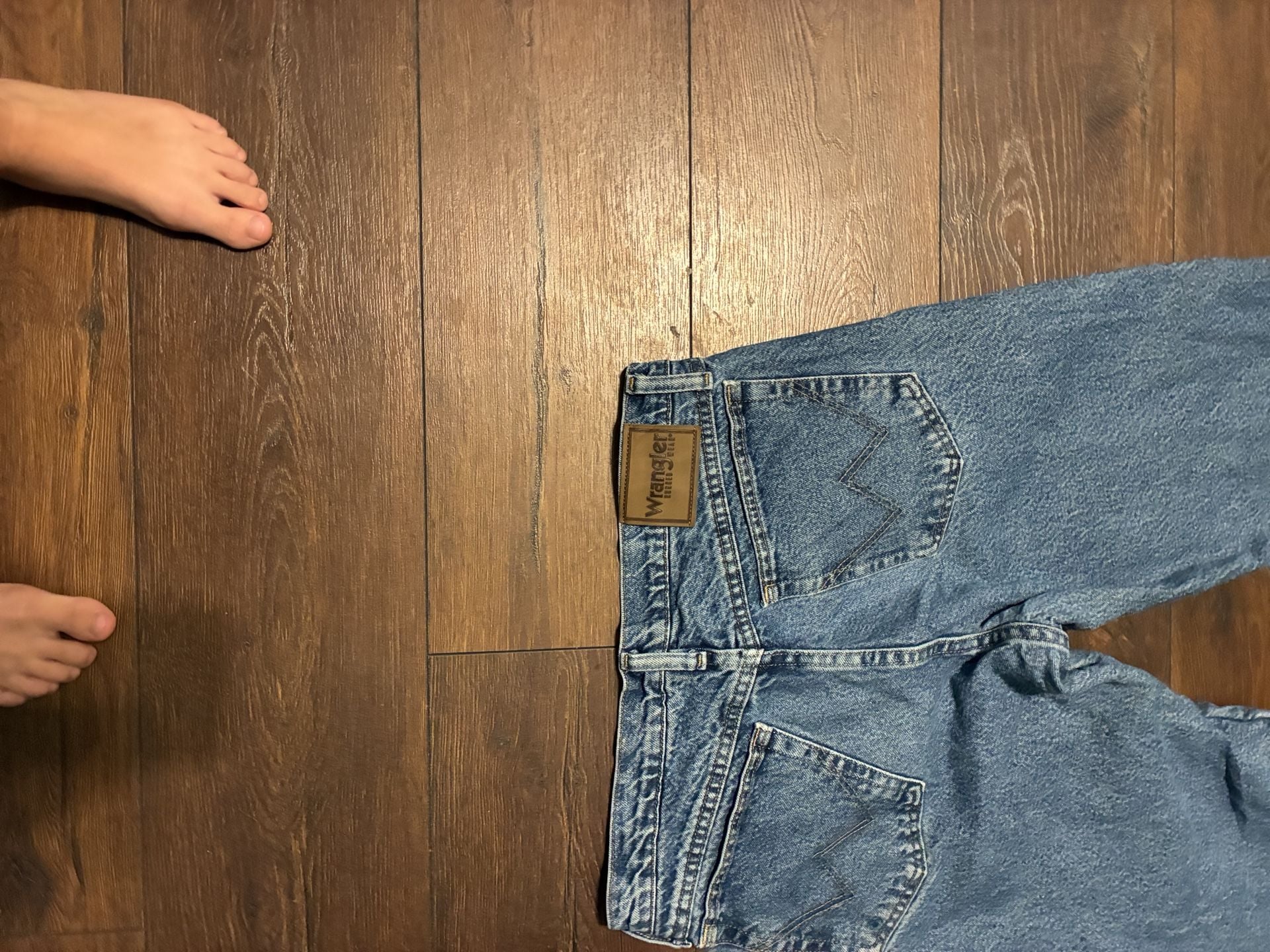 Wrangler Fleece Lined Jeans Blue Denim 3