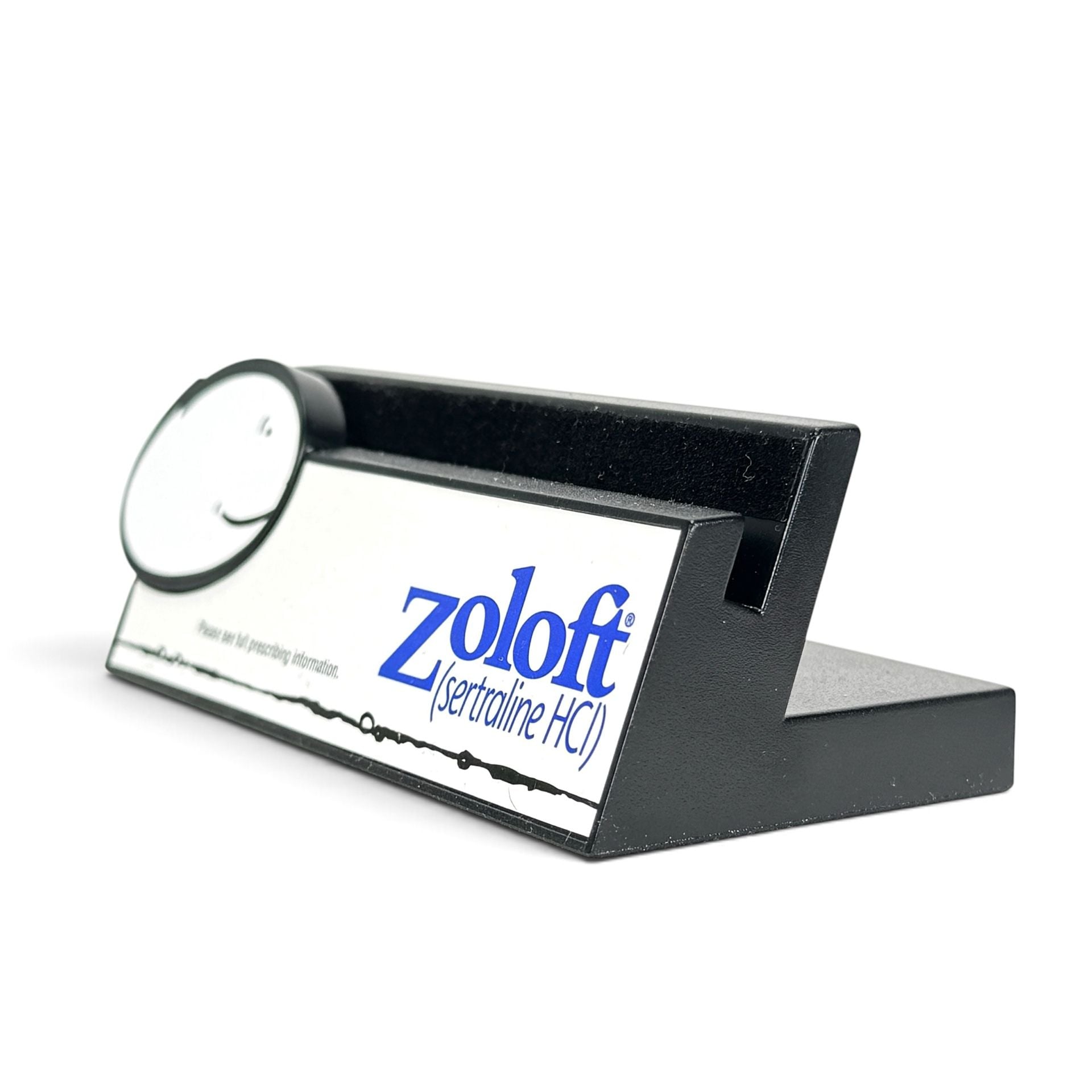 Vintage Zoloft Sertraline Pfizer Pharma Advertising Business Card Holder Desk 3