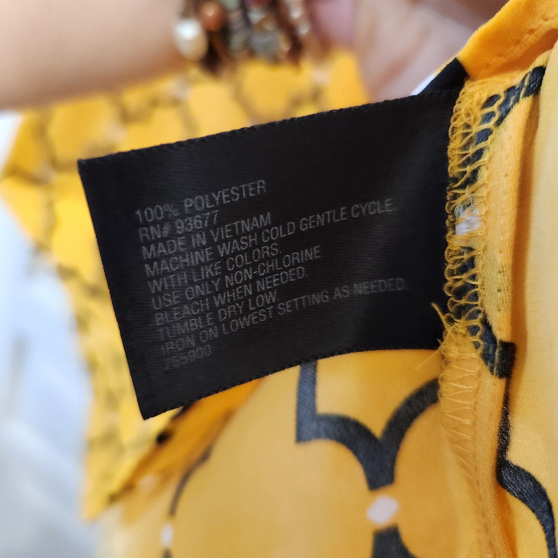 Women's Blouse PXL Yellow Geometric 6