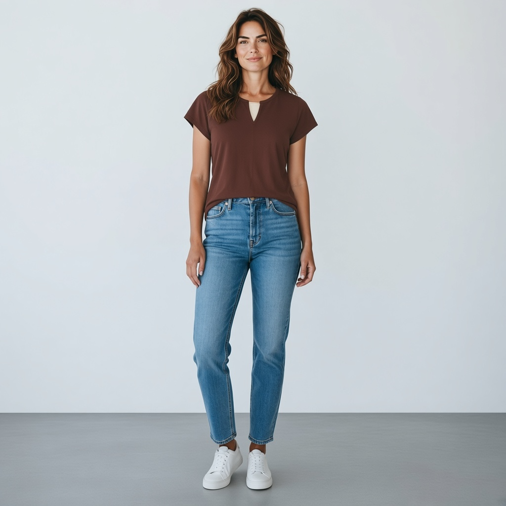 Relativity Sandwash Notch Top (Women) Petite L 2