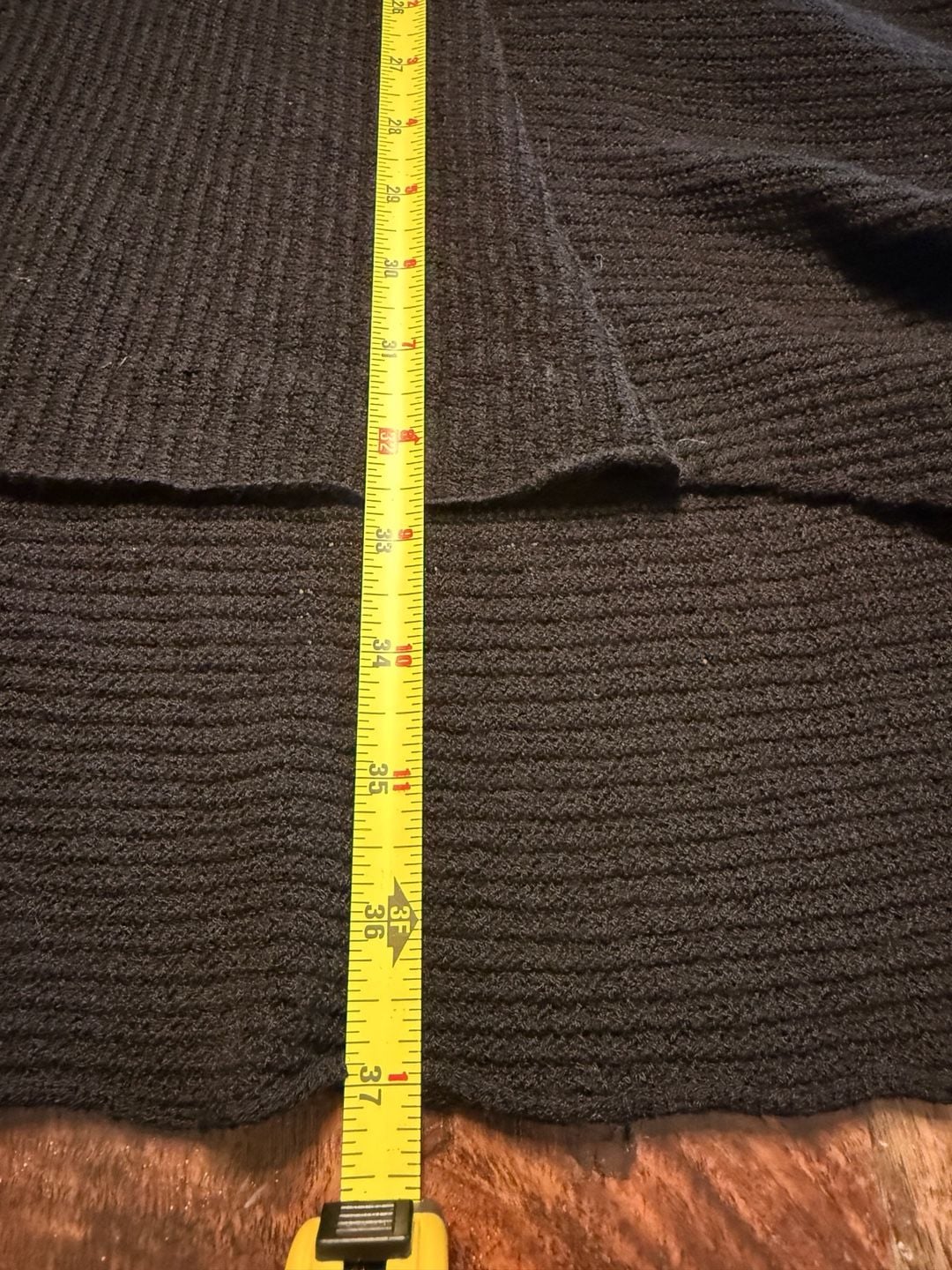 Eileen Fisher Black Rib Knit Tunic Size L Italian Yarn High Low Sweater 7