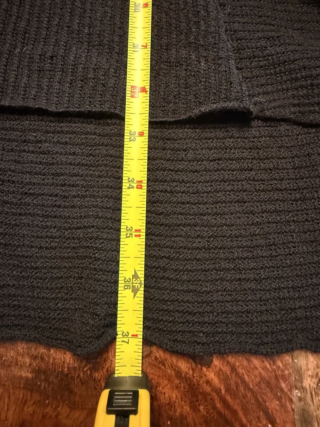 Eileen Fisher Black Rib Knit Tunic Size L Italian Yarn High Low Sweater 8