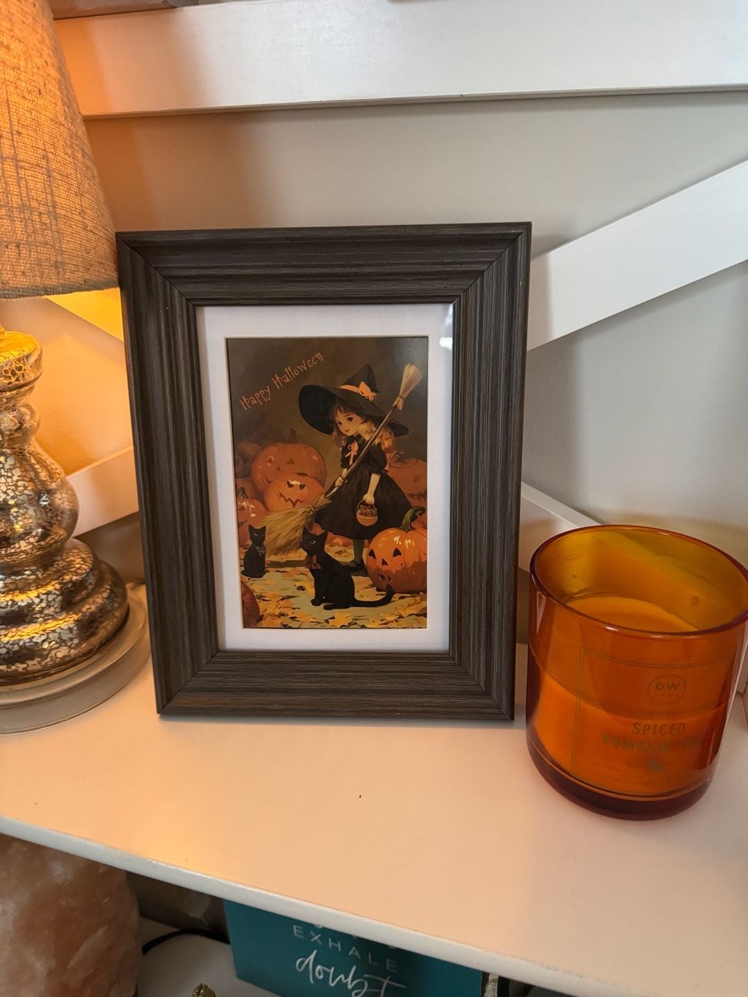 Vintage Style Happy Halloween Witch Framed Art 2