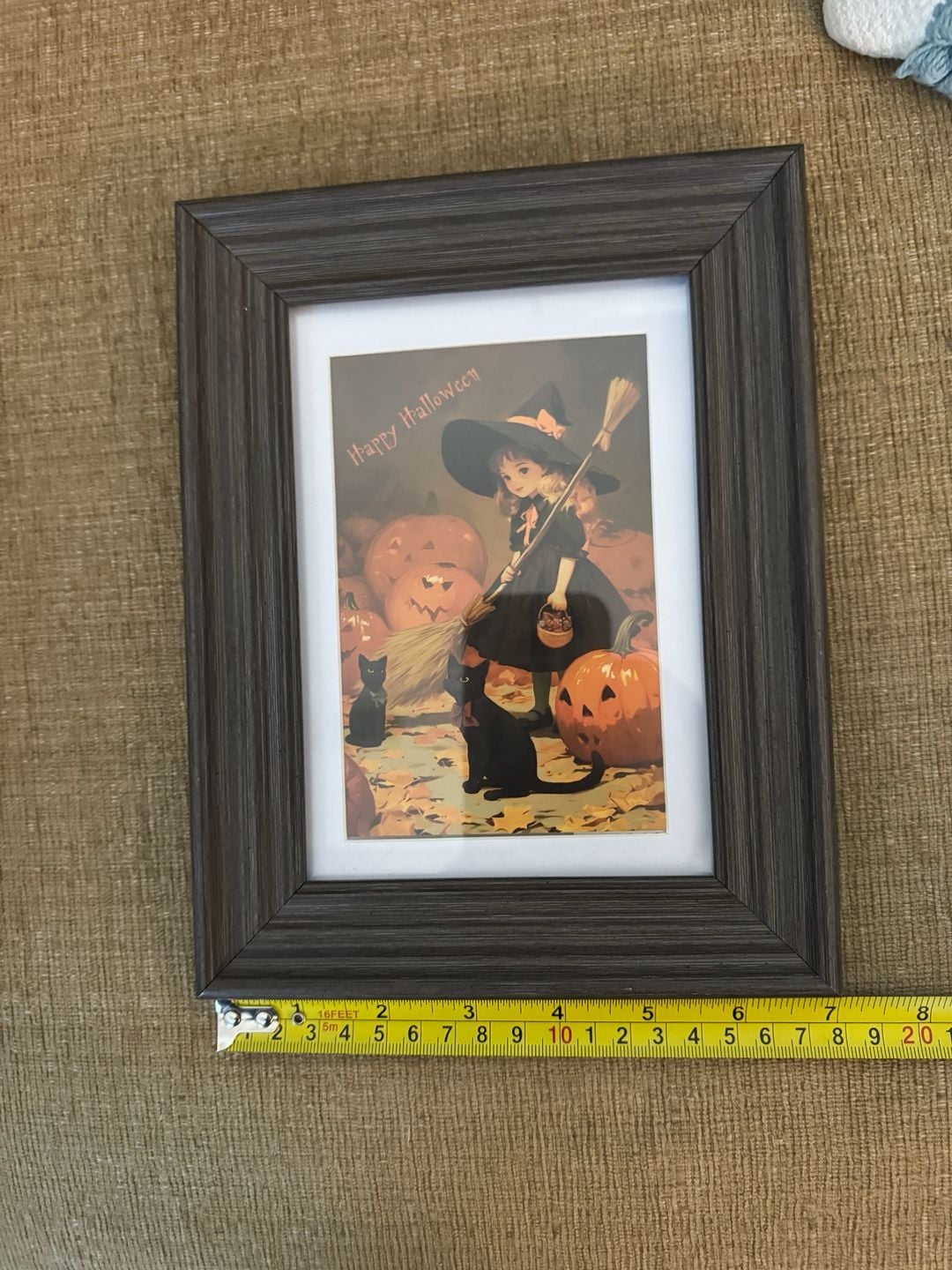 Vintage Style Happy Halloween Witch Framed Art 3
