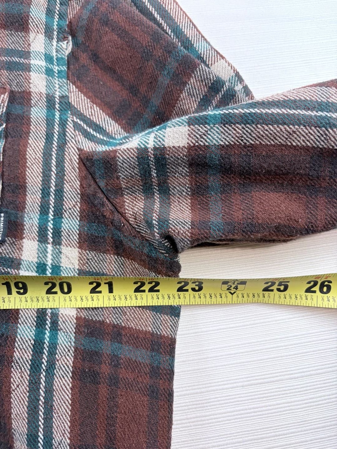 Primitive Skateboarding Layne Two-Fer Flannel Size L, Brown Plaid women’s Hoodie 9