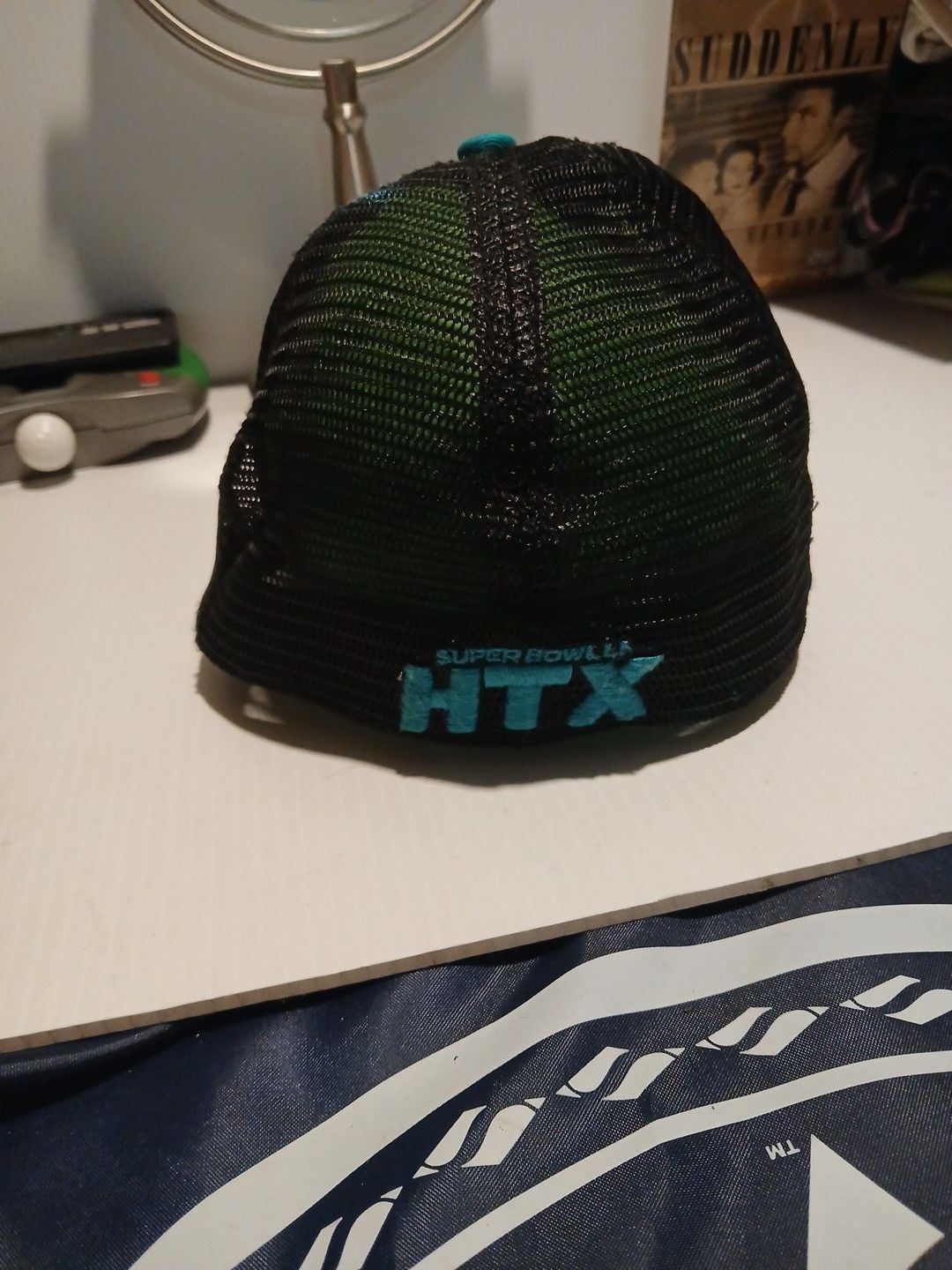 47 Brand Super Bowl LII HTX Trucker Hat OSFA Blue Black Mesh 4