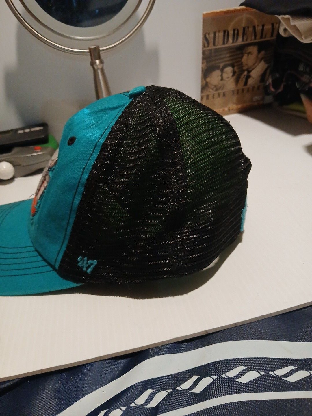 47 Brand Super Bowl LII HTX Trucker Hat OSFA Blue Black Mesh 5