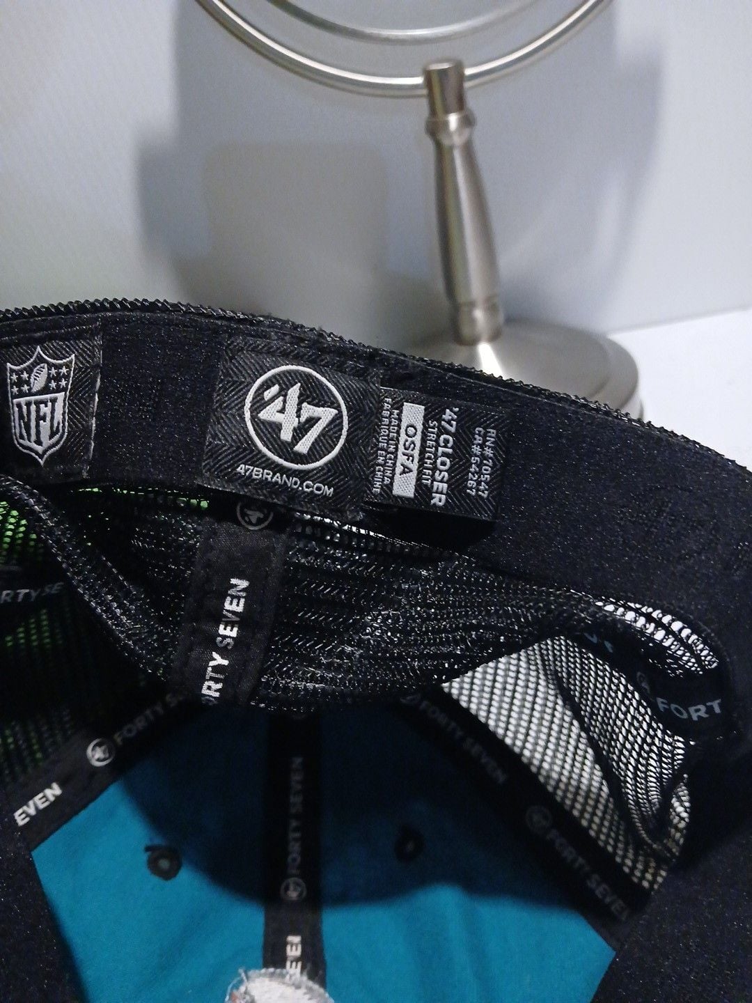 47 Brand Super Bowl LII HTX Trucker Hat OSFA Blue Black Mesh 6