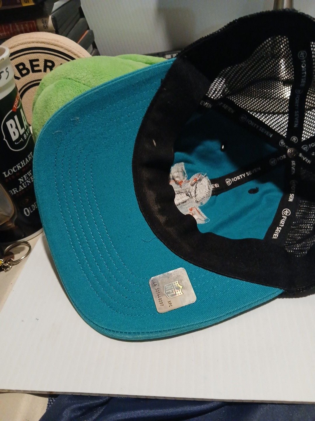 47 Brand Super Bowl LII HTX Trucker Hat OSFA Blue Black Mesh 8