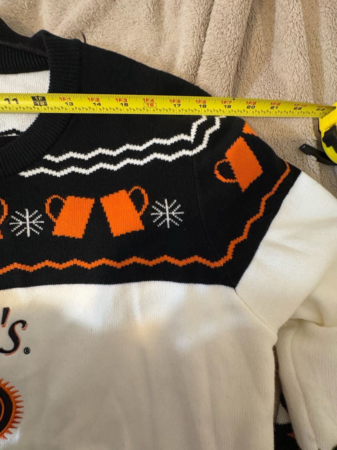 Tito's Handmade Vodka Ugly Christmas Sweater Size L Black White Holiday 7
