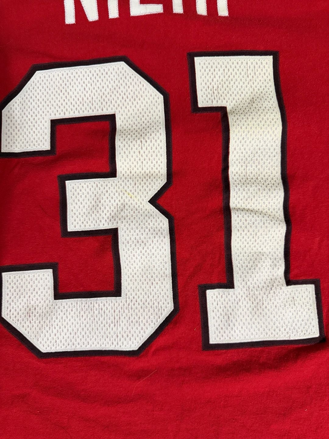 Reebok Chicago Blackhawks Niemi 31 T-Shirt Red NHL Hockey Graphic Tee 7