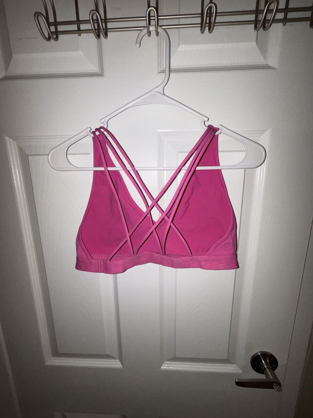 Fabletics Pink Criss Cross Sports Bra 2