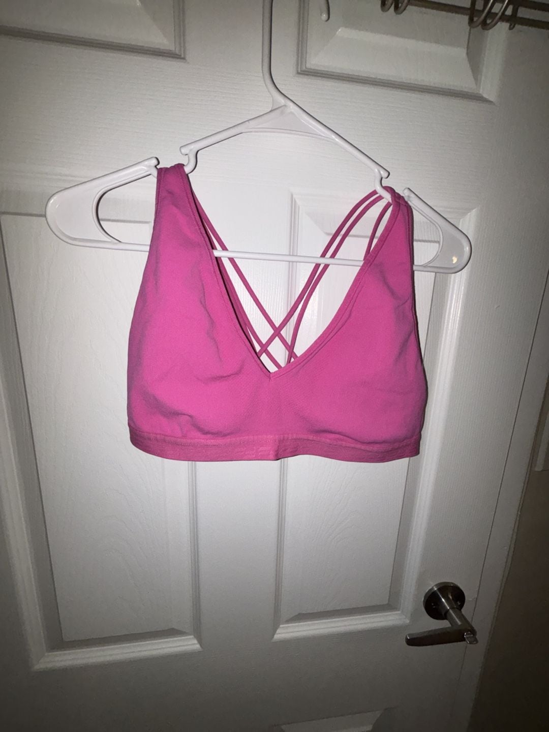 Fabletics Pink Criss Cross Sports Bra 3