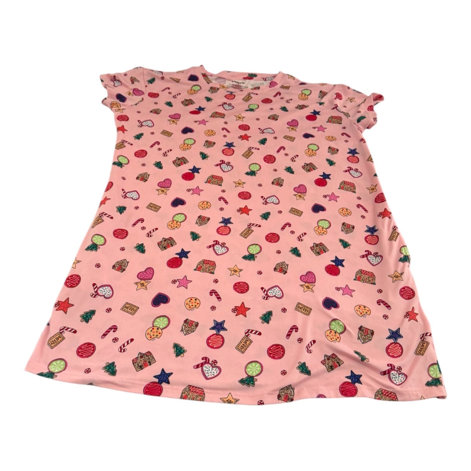 Joyspun Pink Candy Print Short Sleeve Sleep Shirt 3