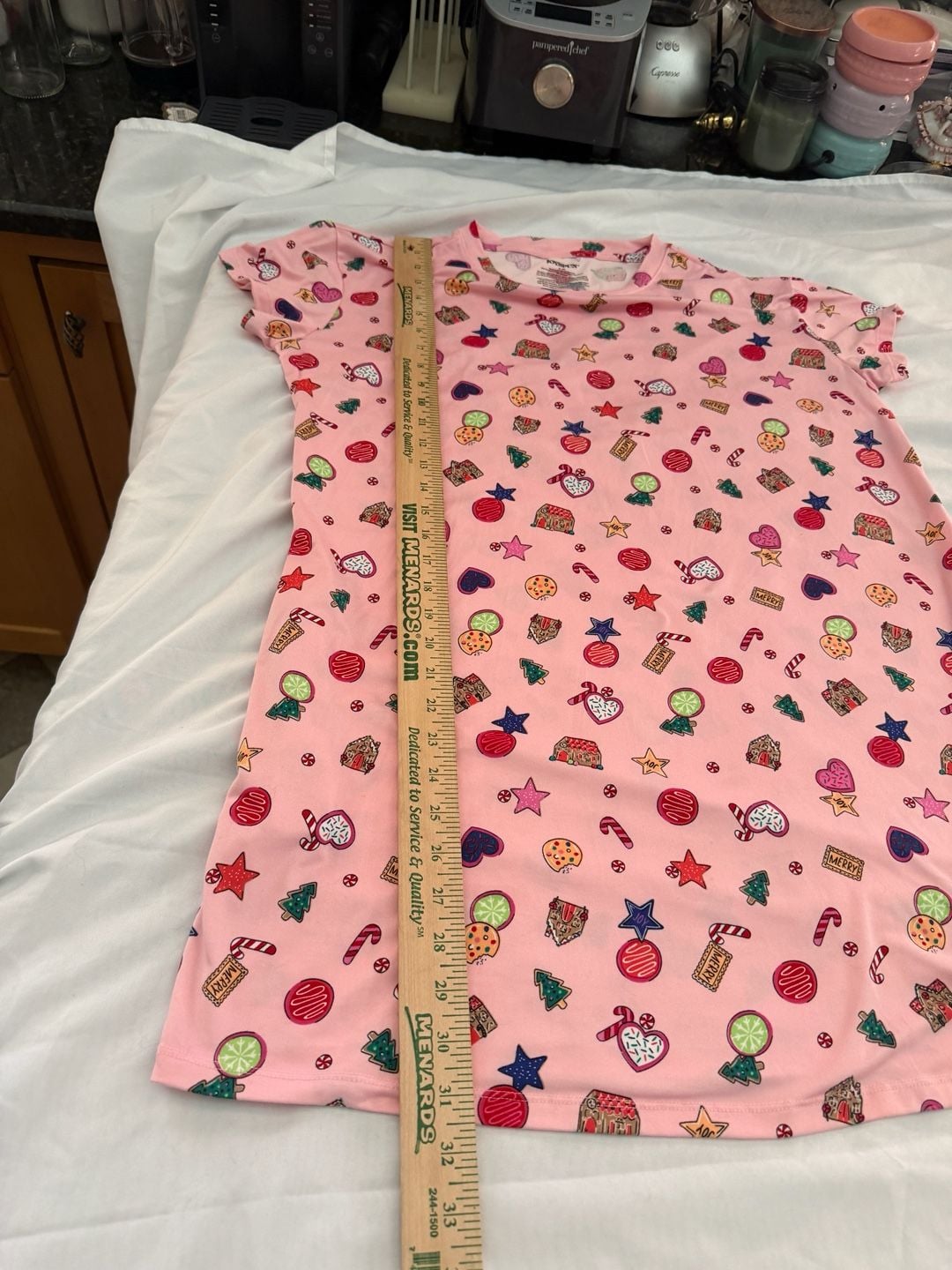 Joyspun Pink Candy Print Short Sleeve Sleep Shirt 7