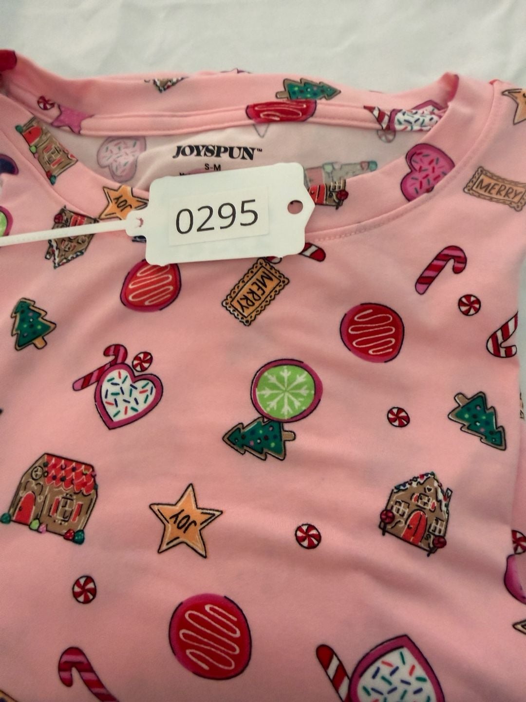 Joyspun Pink Candy Print Short Sleeve Sleep Shirt 11