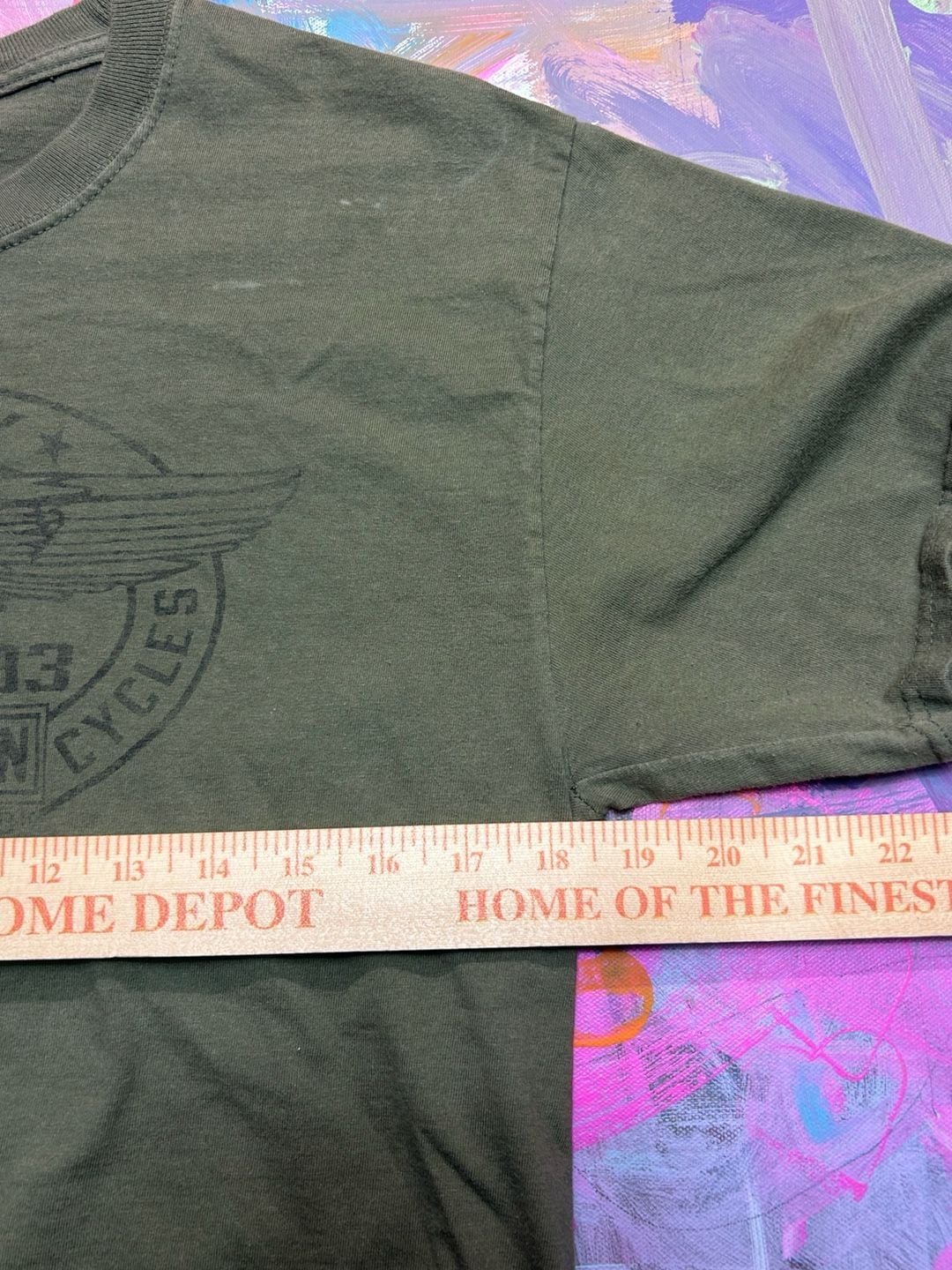 Harley-Davidson Yellowstone T-Shirt Size Medium Olive Green Bozeman Montana 7