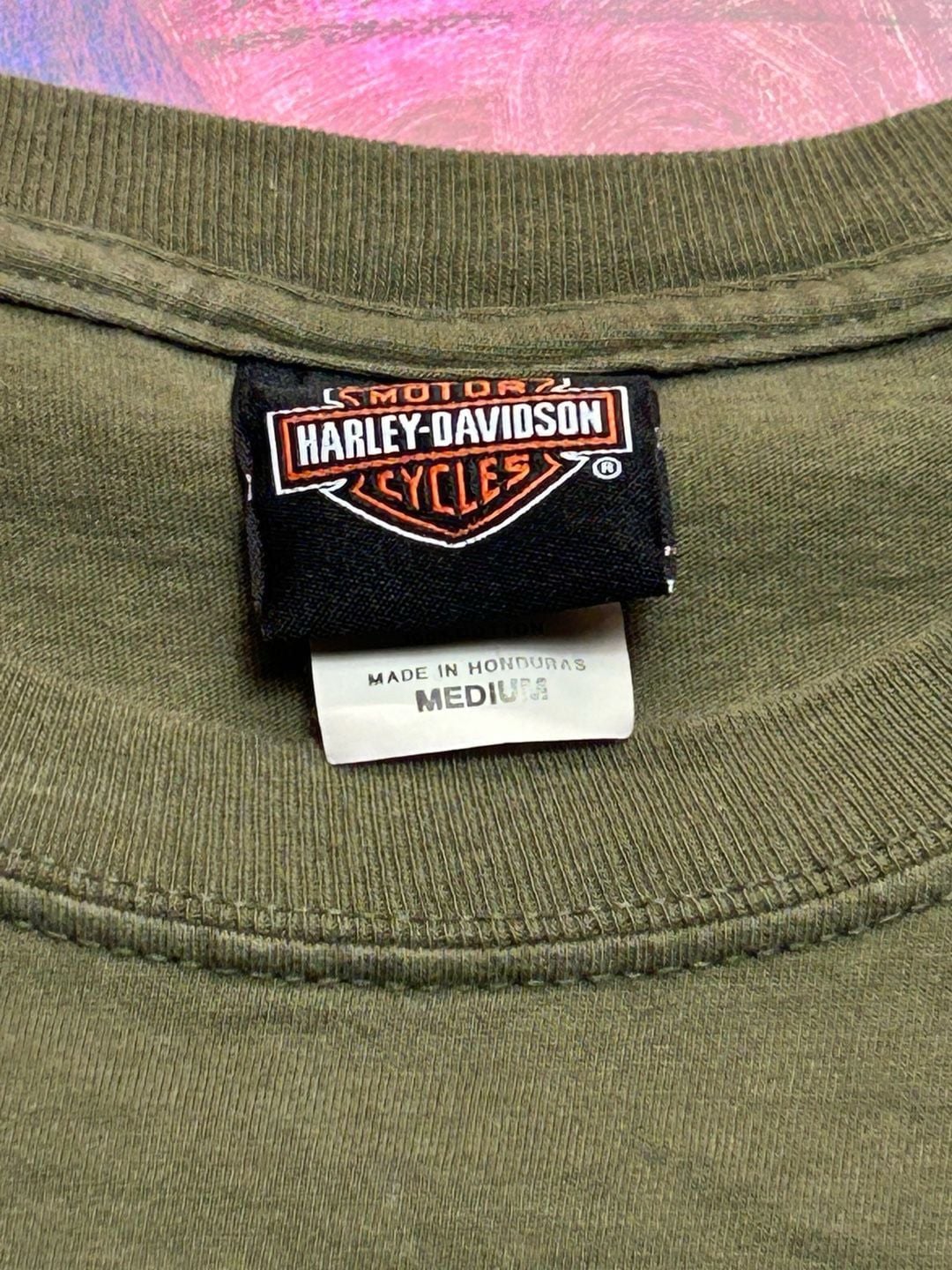 Harley-Davidson Yellowstone T-Shirt Size Medium Olive Green Bozeman Montana 5
