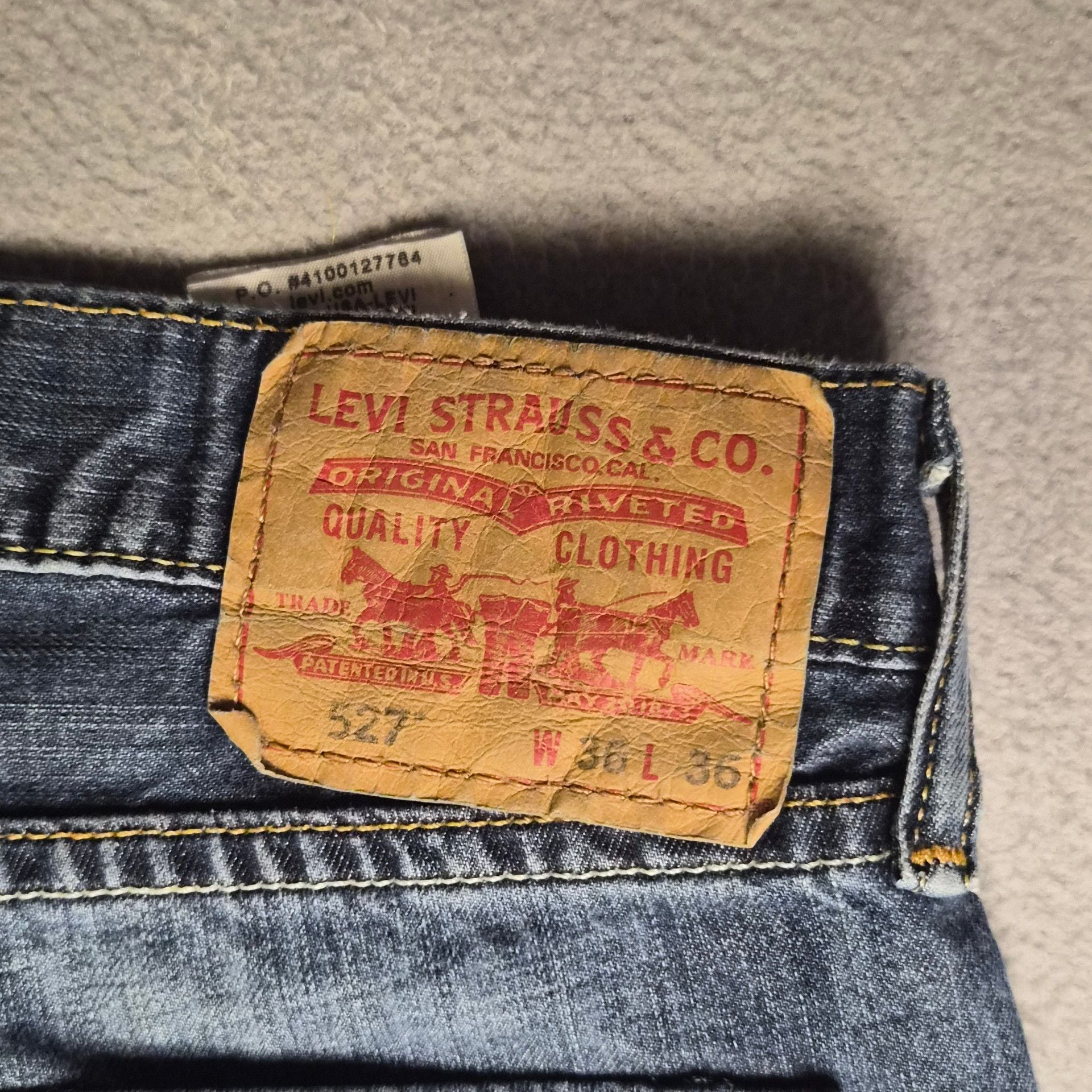 Levi's 527 Bootcut Blue demin wash Jeans Size mens 36x36 3