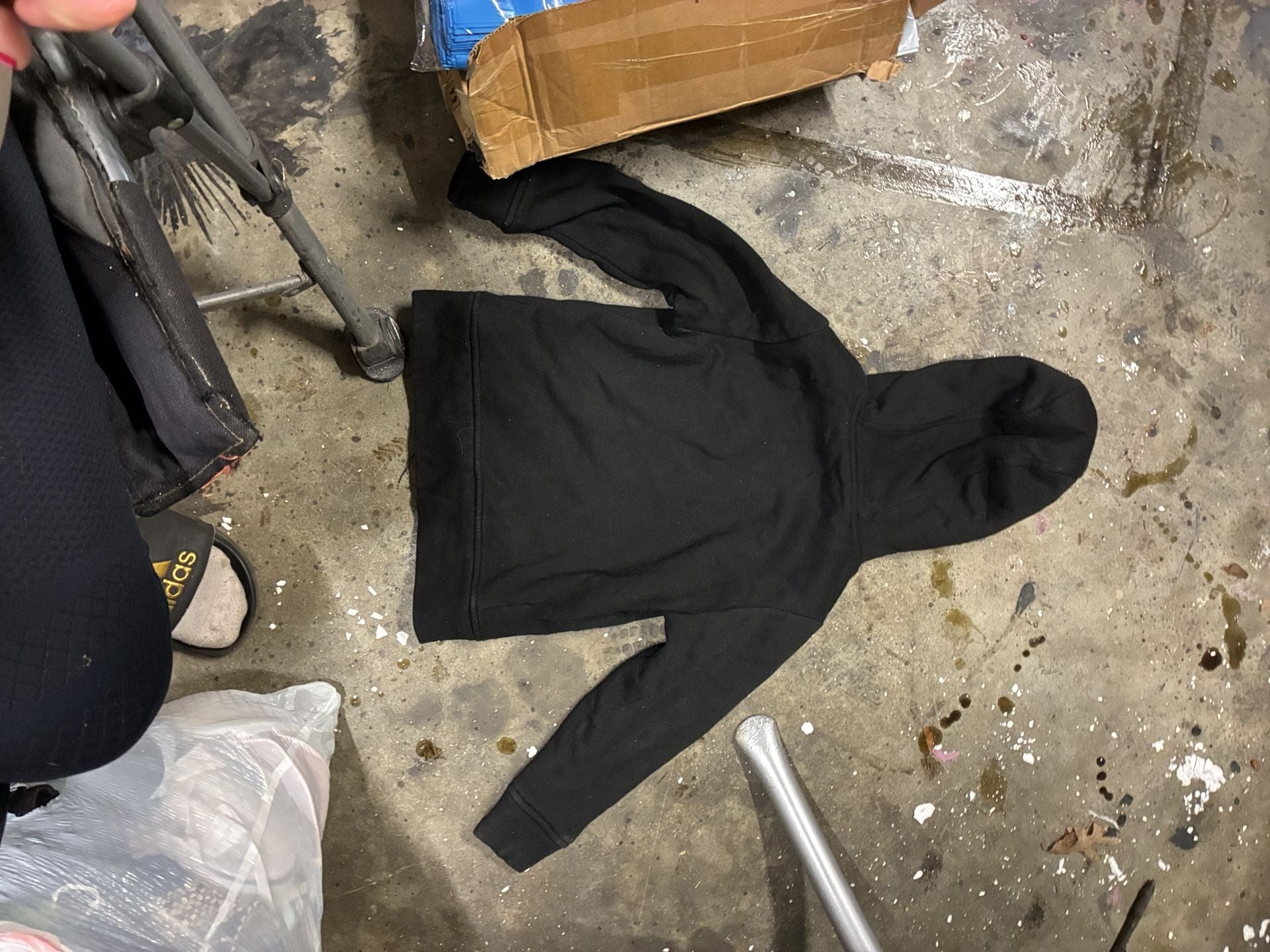 Wonder Nation Sherpa Lined Zip Hoodie Size XS 4-5 Black 4
