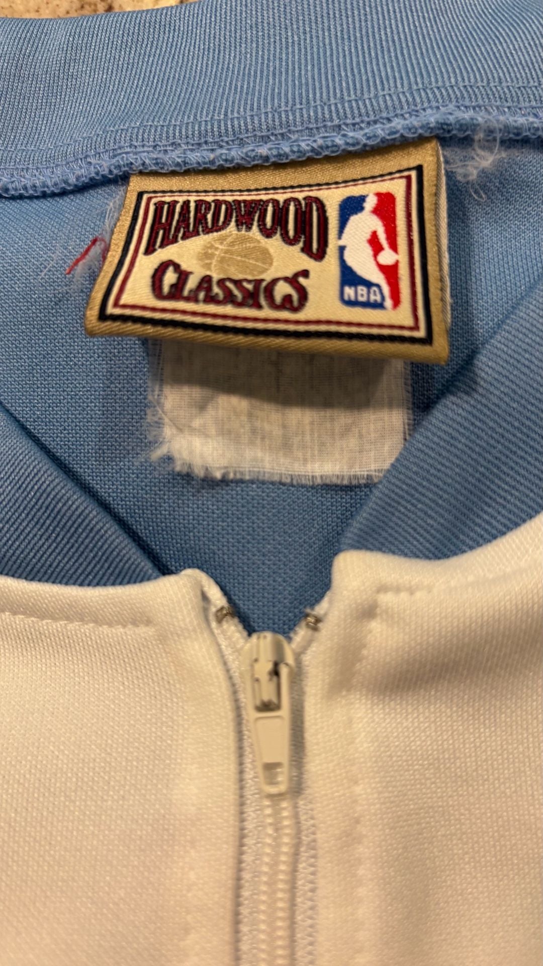 Majestic Hardwood Classics Los Angeles Lakers 1/4 Zip Jersey Blue White size 3xl 8