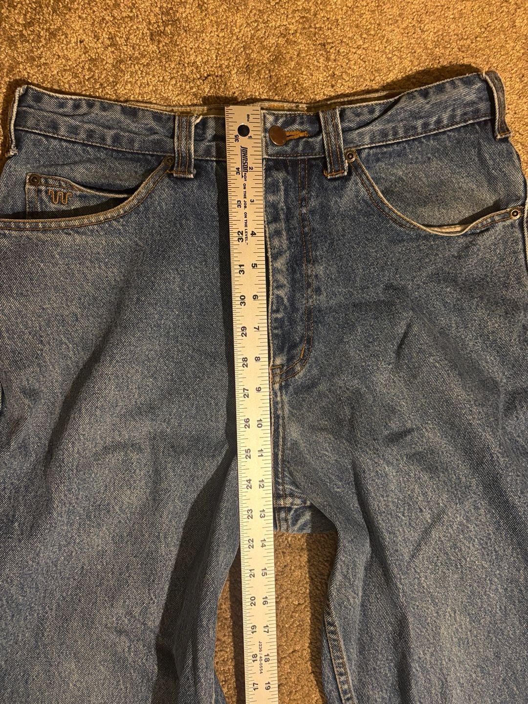 King Ranch Jeans Mens Size 31 x 30 Medium Wash Denim Tapered Leg Runnin 7