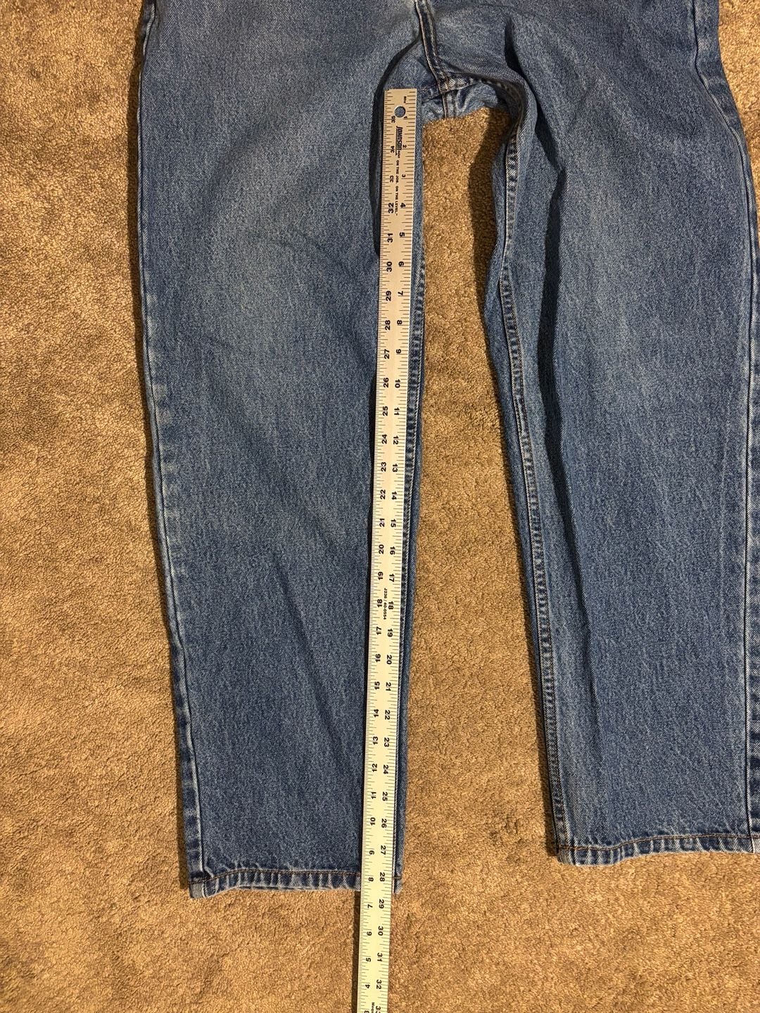 King Ranch Jeans Mens Size 31 x 30 Medium Wash Denim Tapered Leg Runnin 8