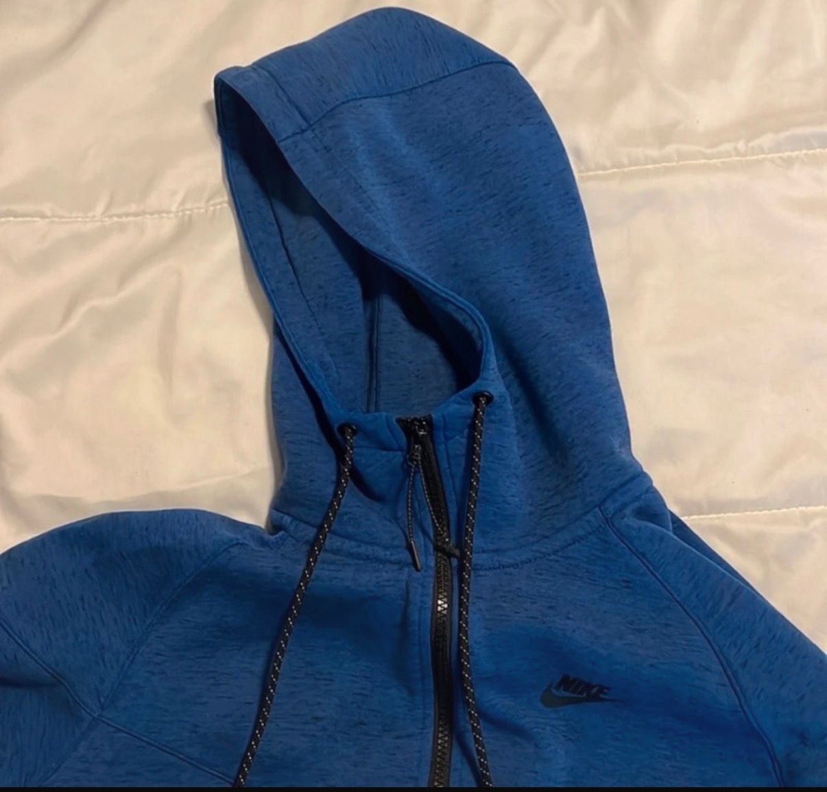 Nike Tech Fleece Windrunner Size M Blue Full-Zip Hoodie Sweatshirt 3
