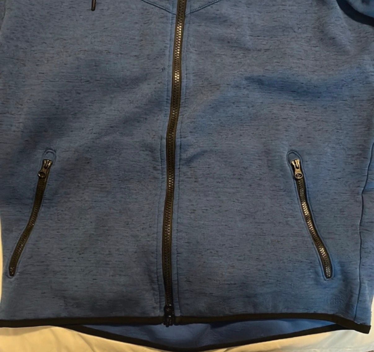 Nike Tech Fleece Windrunner Size M Blue Full-Zip Hoodie Sweatshirt 4