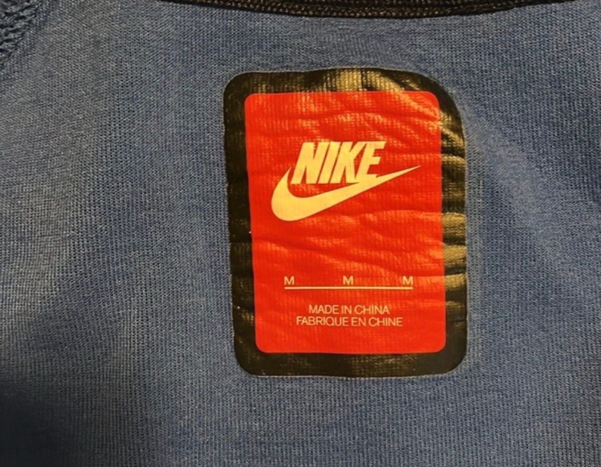 Nike Tech Fleece Windrunner Size M Blue Full-Zip Hoodie Sweatshirt 5