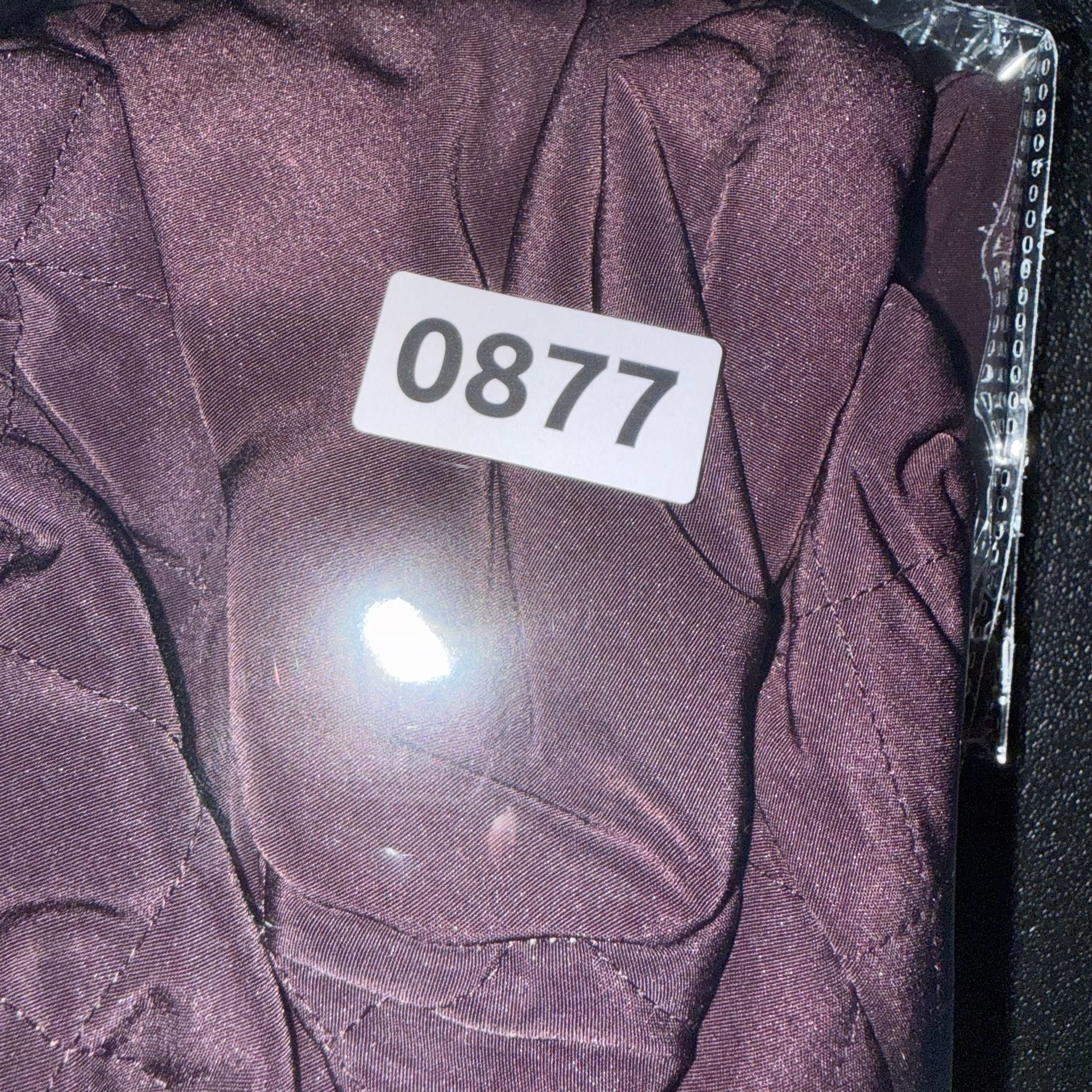 Vintage Y2K Esprit Quilted Hooded Jacket Women’s Plum-S 9