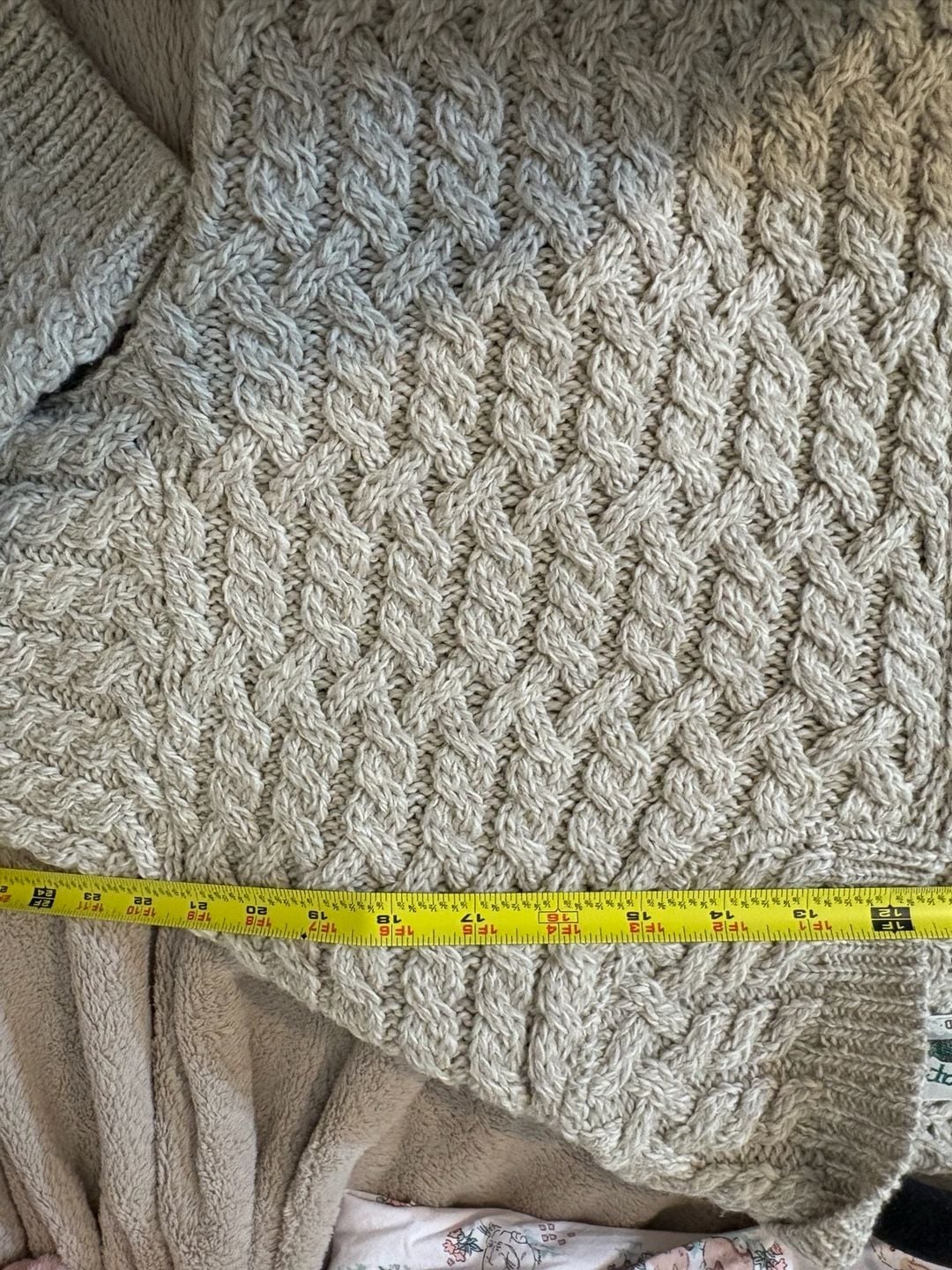 Aran Crafts Full Zip Hooded Sweater Size M Merino Wool 6