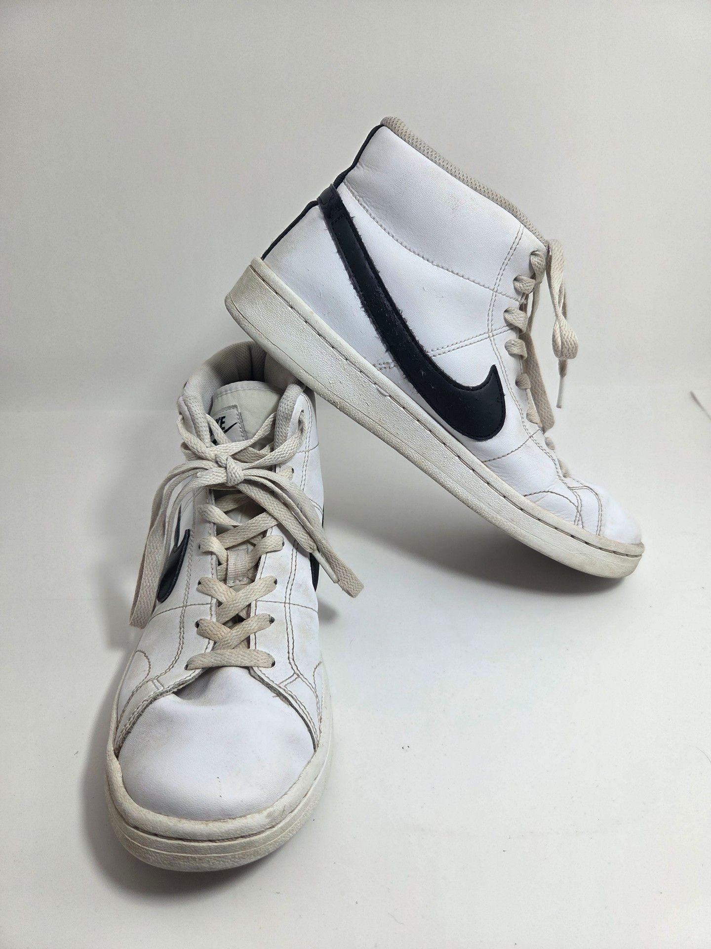 Nike Court Legacy Mid Size 8 White Black Sneakers CQ9179-100 2
