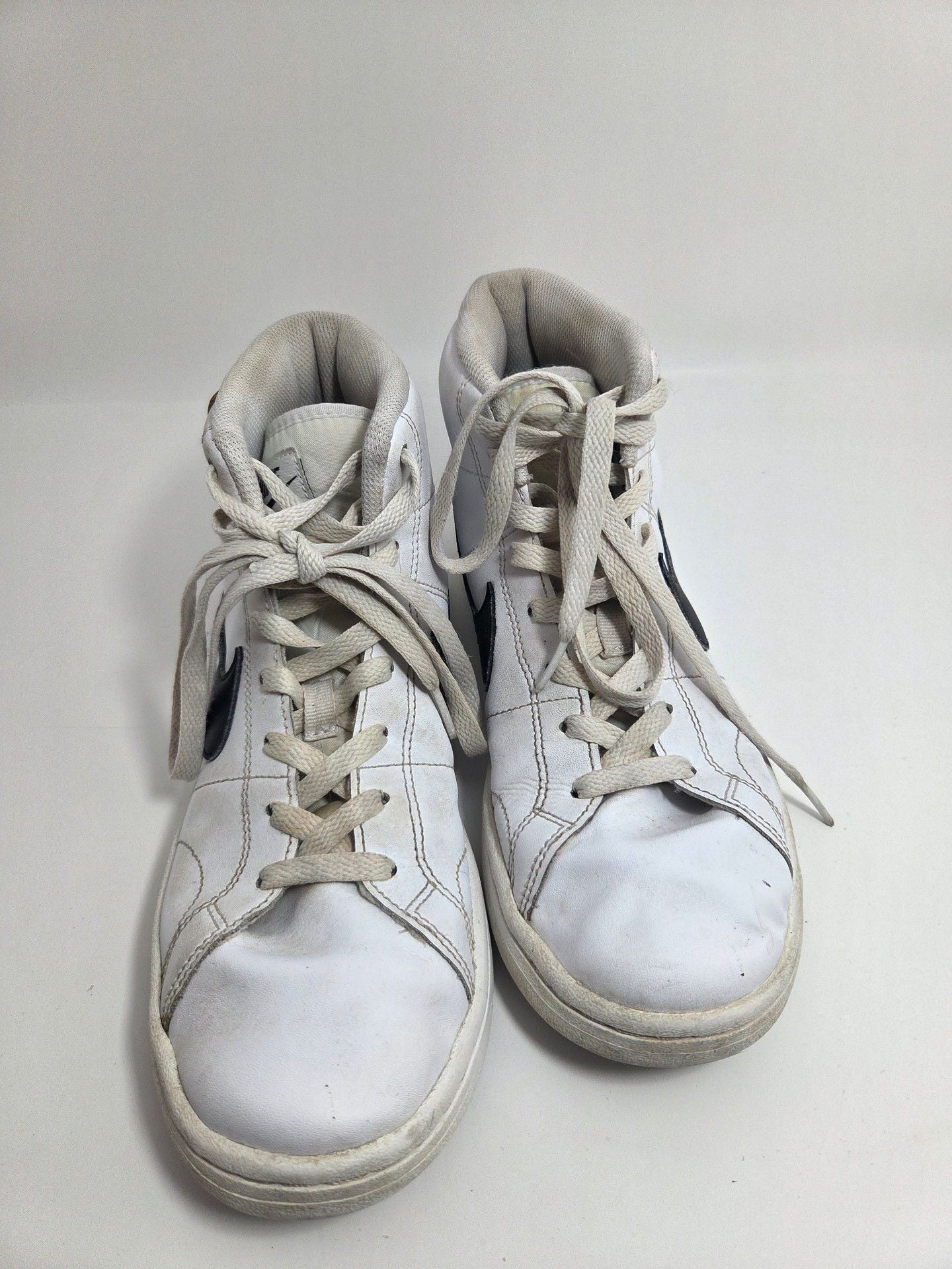 Nike Court Legacy Mid Size 8 White Black Sneakers CQ9179-100 4