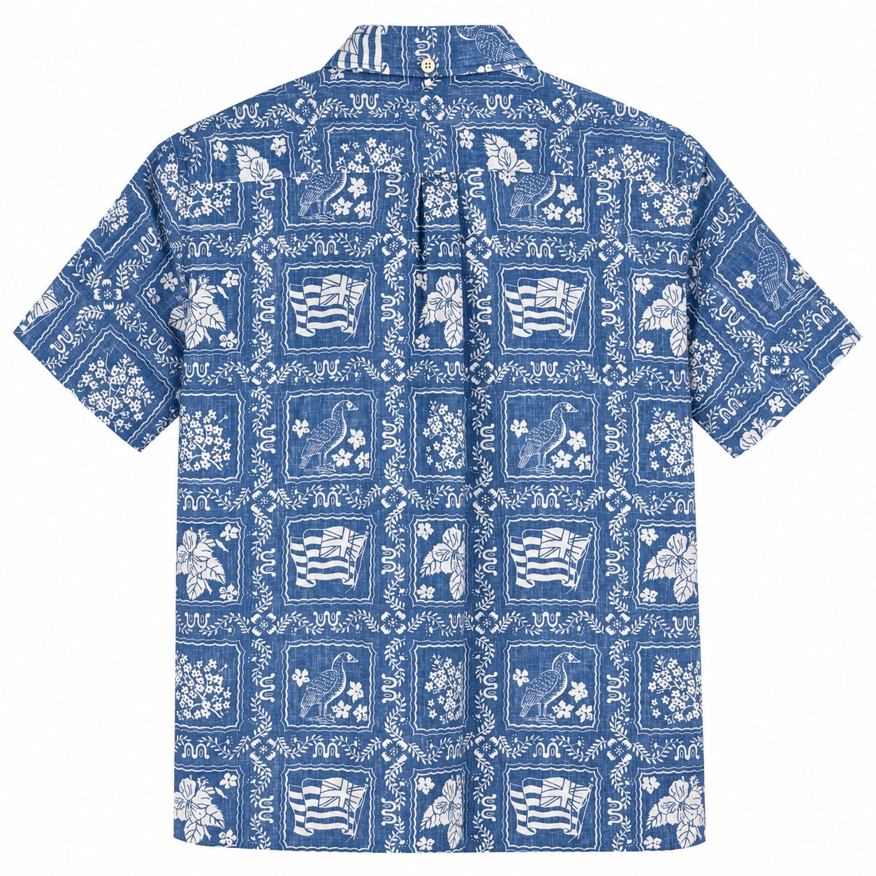 Reyn Spooner Hawaiian Shirt Size XL Blue White Bandana Print Short Sleeve 3
