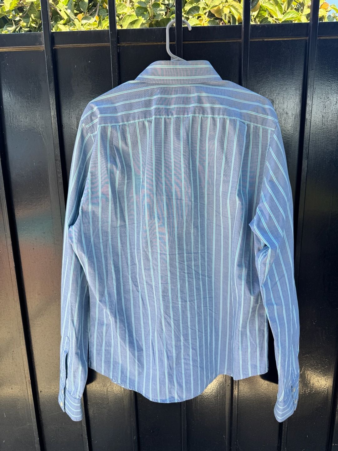 Abercrombie & Fitch Muscle Button Down Shirt Size XXL Blue Striped 7