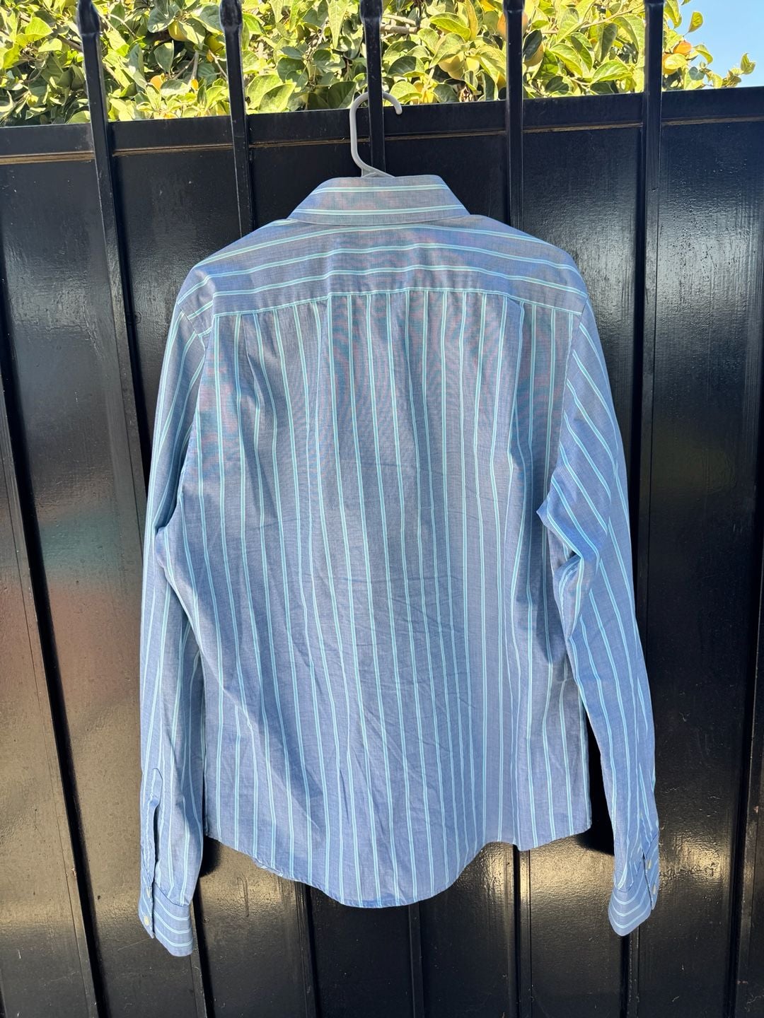 Abercrombie & Fitch Muscle Button Down Shirt Size XXL Blue Striped 8