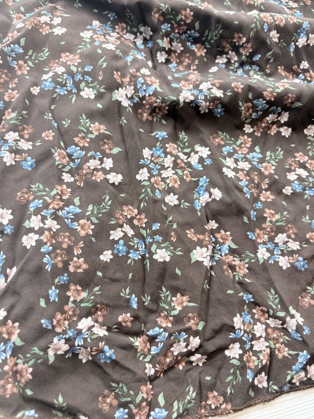 Made In Italy Floral Maxi Dress Brown Off Shoulder Size M 6