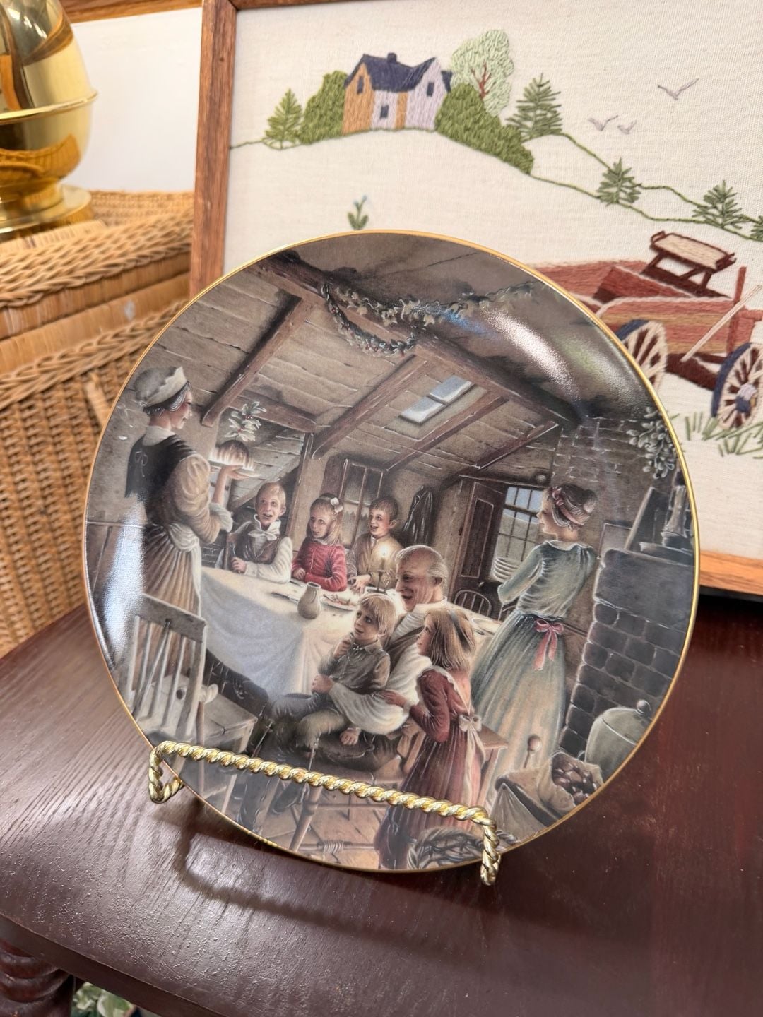 Department 56 A Christmas Carol The Cratchit's Christmas Pudding Plate 1991 3