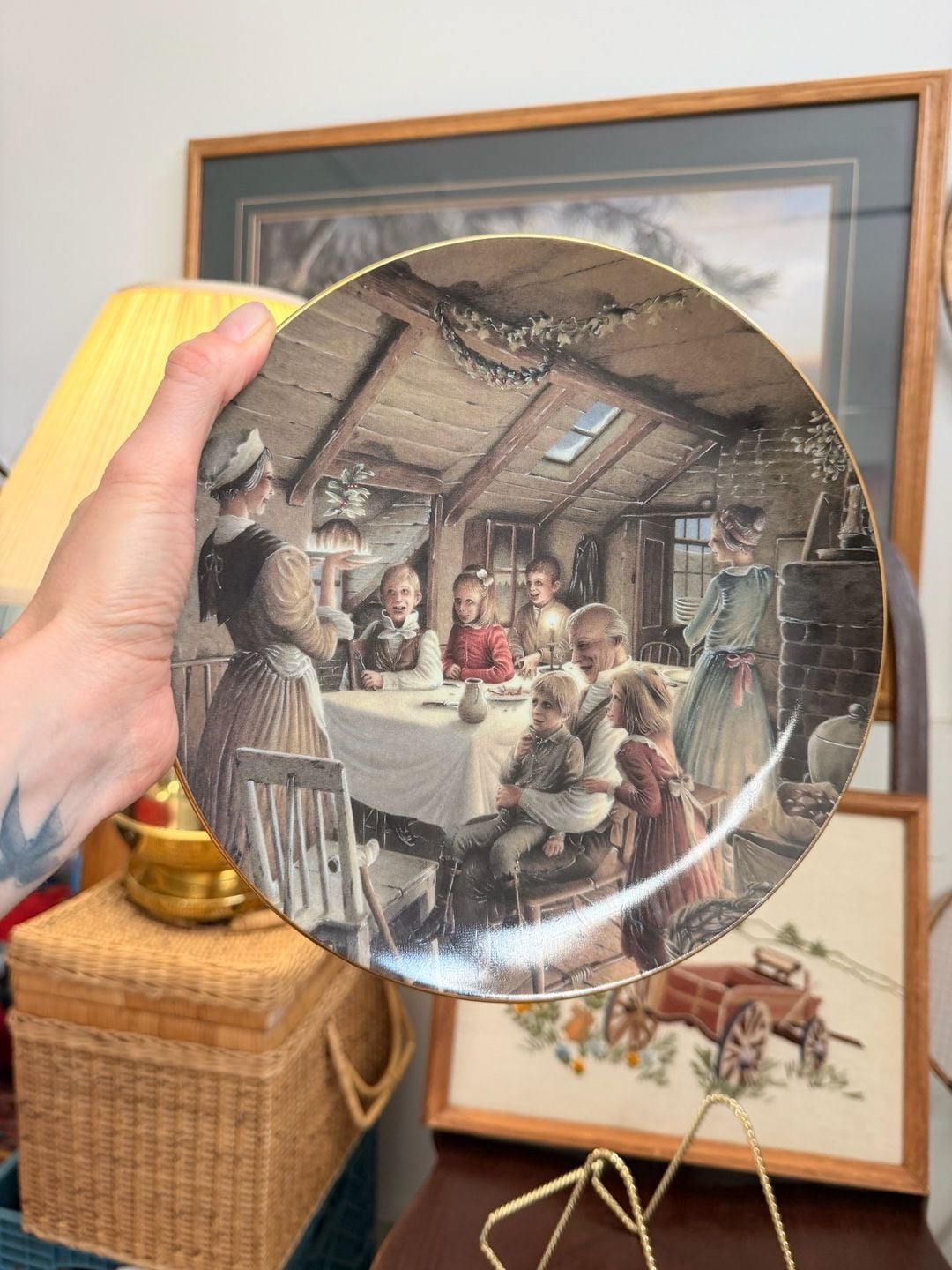 Department 56 A Christmas Carol The Cratchit's Christmas Pudding Plate 1991 5