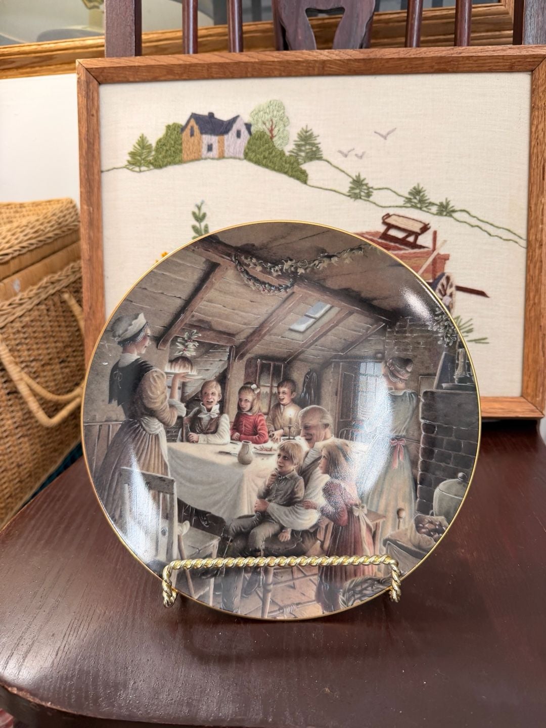 Department 56 A Christmas Carol The Cratchit's Christmas Pudding Plate 1991 8